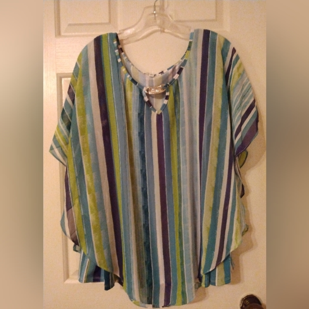Notations sleeveless blouse with polyester cover. Size 2XL. NWOT